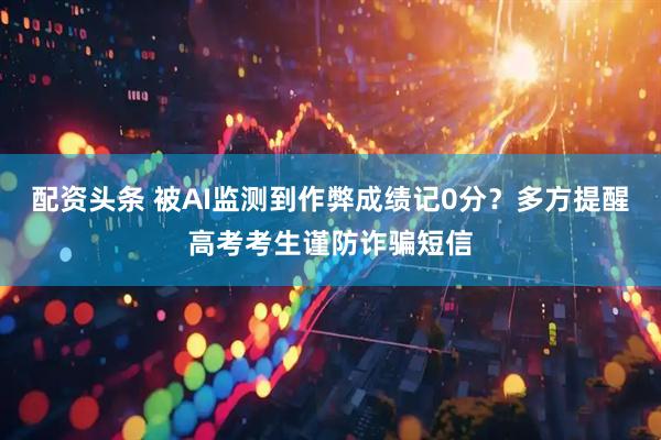 配资头条 被AI监测到作弊成绩记0分？多方提醒高考考生谨防诈骗短信